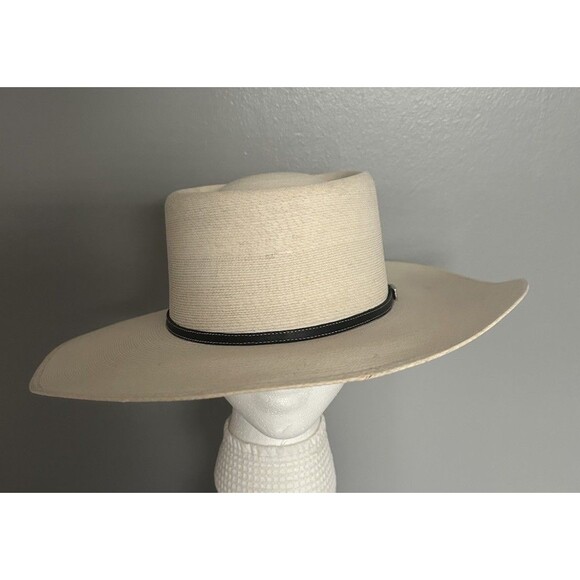 Atwood hat 15X long oval Mexico sz 7 1/2 Nevada palm leaf cowboy vaquero hat EUC